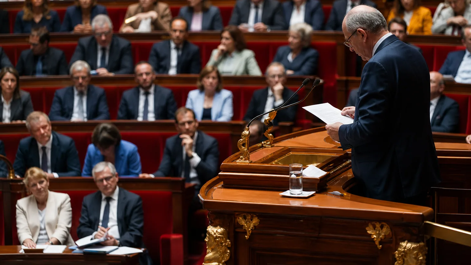 Séance budgétaire dans l'hémicycle, illustrant le débat sur les finances publiques françaises