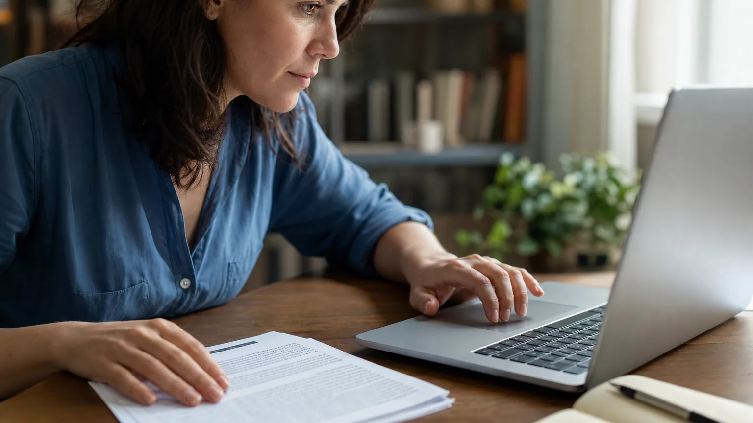 Une personne convertit un document PDF en fichier Word sur son ordinateur portable